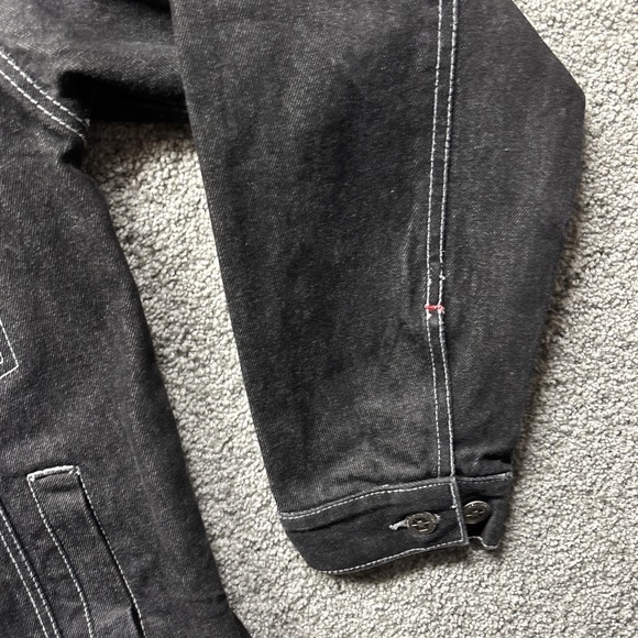 Southpole Vintage Mens LARGE Y2K 90s Denim Button Trucker Jacket Jnco Pocket EUC - Picture 6 of 16